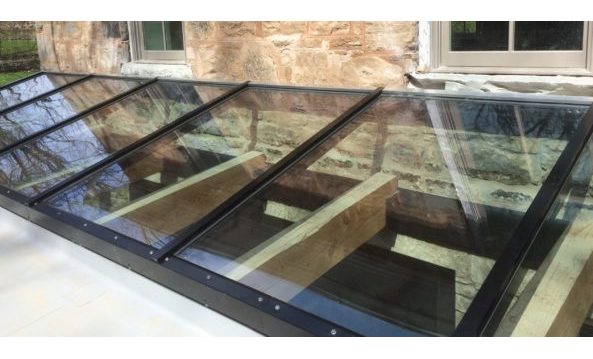 Exterior View of a Lean to skylight
