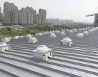 Series of solar tunnels on a roof deck