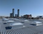 Flat Roof Commercial Acrylic Dome Skylights With Aluminum Curbs