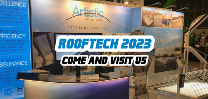 tradeshow booth at Rooftech 2023