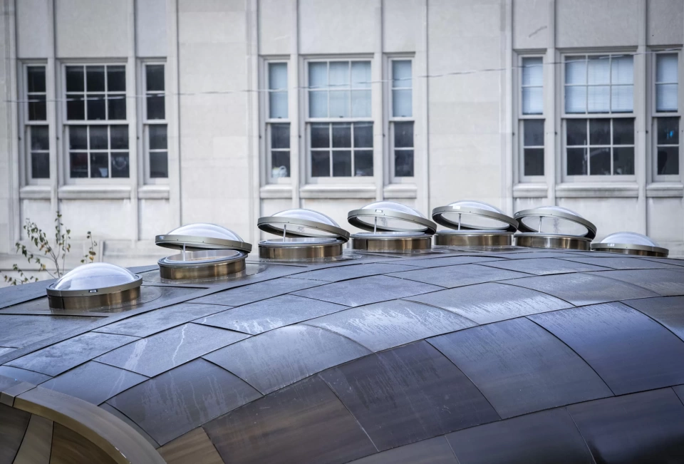 skylights on new Toronto Indigenous Teaching Lodge