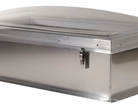 aluminum curb with a removable commercial skylight