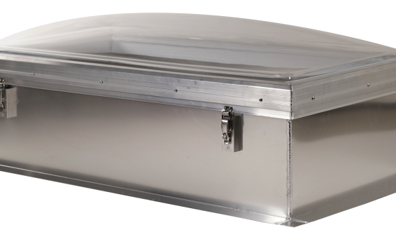 aluminum curb with a removable commercial skylight