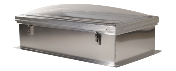 aluminum curb with a removable commercial skylight