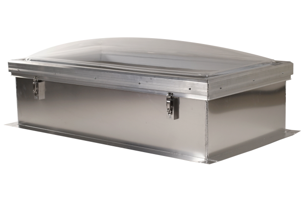 aluminum curb with a removable commercial skylight