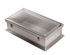 aluminum curb with a removable commercial skylight
