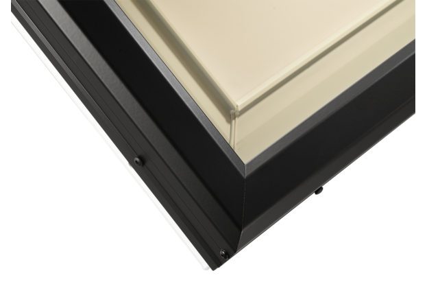 close up of skylight corner