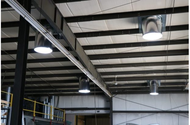 Interior View of a Solar Tunnel in a Commercial Setting