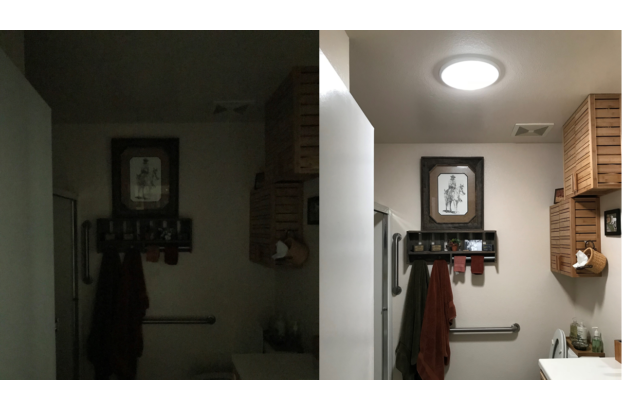 Before and After Comparison of a Solar Tunnel