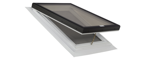 Operable Glass Venting Skylight with PVC Self Flashing Flange