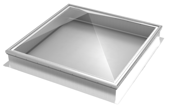 Thermoformed Acrylic Pyramid Skylight on Aluminum Curbs
