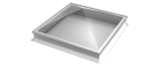 Thermoformed Acrylic Pyramid Skylight on Aluminum Curbs