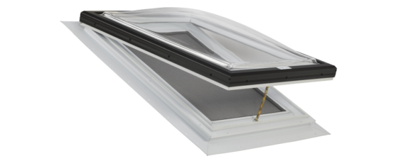 Operable Clear Acrylic Dome Venting Skylight with PVC Self Flashing Flange